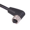 3 Way M8 Prewired Right Angle Female Industrial Circular Connector IP67 3A