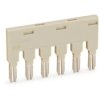 Ridge bridge, 6-fold, 18 A, isolated, light gray for bridge shaft, 859-406