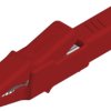 Alligator clip, red, max. 9.5 mm, L 81 mm, CAT II, socket 4 mm, 932435101