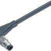 Sensor actuator cable, M5-cable plug, angled to open end, 3 pole, 5 m, PUR, black, 1 A, 77 3457 0000 40003-0500