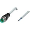 Sensor actuator cable, M12-cable plug, straight to open end, 3 pole, 5 m, PUR, gray, 4 A, 240771-0004