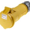 Złącze przemysłowe - zasilające 32A Gniazdo 110 V 3P Żeński MENNEKES Żółty Montaż na kablu IP44