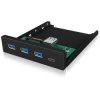 ICY BOX 60432 IB-HUB1418-i3 USB 3.0 hub 4 ports black USB sockets