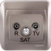 Simon Akord Gniazdo antenowe RTV/SAT końcowe satyna metalizowana AAS/29