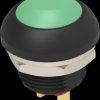 Pushbutton, 1 pole, green, unlit , 0.12 A/125 VAC, 0.2 A/50 VDC, 13.6 mm, IP68, 2329383-4