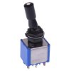 5646AGB038-2V APEM Black On-On Locking 6.35mm Miniature Toggle Switch DPDT 4A 30VDC