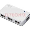 HUB USB2.0 4 PORTOWY DA70-221 DIGITUS Z ZASILACZEM /BIAŁY/