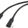 Renkforce włókno szklane USB-C Kabel USB 3.2 Gen2 Złącze męskie USB-C® kątowe jednostronne 10.00 m czarny RF-5625884