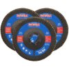 Faithfull FAIFD12540A3 Aluminium Oxide Flap Disc 125 x 22mm 40 Grit (3 Pack)