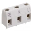 Connection terminal, 3 pole, 0.2-4.0 mm², light gray, screw connection, 15 A, KRENG 03 BEDR.
