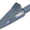 Alligator clip, gray, max. 4 mm, L 41.5 mm, CAT O, socket 2 mm, 930319106