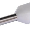 Insulated twin wire end ferrule, 0.5 mm², 8 mm long, white, 22C433