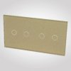 TouchMe Duży panel szklany, 2 x łącznik podwójny, złoty TM702702G