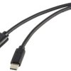 Renkforce Kabel USB USB 3.2 Gen2 Złącze męskie USB-C®, Złącze męskie USB-A 1.00 m czarny ekranowanie RF-5720404