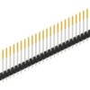 Pin header, 30 pole, pitch 2.54 mm, straight, black, 10048709