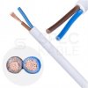 Kabel mieszkaniowy OMY / H03VV-F 2x1,5mm2 biały 300/300V giętki linka NKT
