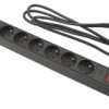 Listwa zasilająca, 16A, 250 V AC, 6 wtykowa dł. kabla 2m Schuko