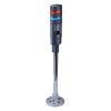 LD6A-2PZQB-RS Red/Blue Stack Light LED Tower with Sounder & Flasher Pole Mount 24VAC/DC IDEC