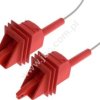 5500/5500-HT-100-RT Przewód bezpieczny w.n. 5kV, dł. 1m, 2 x krokodylek, czerwony, ELECTRO-PJP,