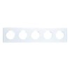 Ramka pięciokrotna, plastikowa, biała, OVAL Electromalt, OVA1005W