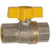 Ball valve, L 83.5 mm, 5 bar, brass, nickel-plated, for pipe systems, 133191