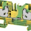 Protective conductor terminal, snap-in, 0.75-4.0 mm², 2 pole, 8 kV, green/yellow, 2874970000
