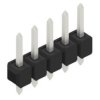 Pin header, 5 pole, pitch 2.54 mm, straight, black, 10053781