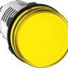 Signal light, illuminable, waistband round, yellow, mounting Ø 22 mm, XB7EV05BP