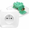 Gniazdo elektryczne 1x z uziemieniem, podtynkowe