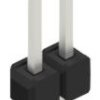 Pin header, 2 pole, pitch 2.54 mm, straight, black, 10053883