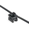 Edge clip, max. bundle Ø 22 mm, PA, heat stabilized, black, (L x W x H) 15 x 11 x 17.8 mm, 155-37104