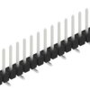 Pin header, 15 pole, pitch 2.54 mm, angled, black, 10047624