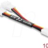 91429 Y fan cable 1x 3-pin socket to 2x 3-pin plug, 10 cm