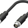 Przewód czujnik-siłownik ze złączem Złącze M12 liczba rdzeni 8 długość 2m Rodzaj A Męskie Złącze B Złącze M12
