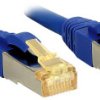 kabel LAN LINDY 47282, 1 szt., RJ45, CAT 6a (CAT 7), S/FTP, 7.50 m, niebieski