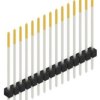 Pin header, 15 pole, pitch 2.54 mm, straight, black, 10046952