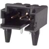 Pin header, 3 pole, pitch 2.54 mm, angled, black, 5-104361-2