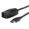 Kabel Roline Usb 3.2 Gen 1 Active Repeater, Czarny, 5 M