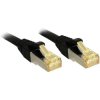 LINDY 47312 RJ45 Network Cable CAT 7 S/FTP 7.5m Black Snagless LSZH Patch Cord