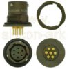 7-way fixed audio socket (AB06-3100-10-07SF06) - AB Connectors