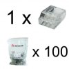 Złączka do puszek instalacyjnych 2x0.5-2.5 mm² VDE DGN 1 sztuka 100 sztuk, Ilość: 1 sztuka