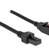 Delock Kabel zasilania Złącze męskie 4 pin., Wtyczka zasilania USB 24V 1.00 m czarny 85950