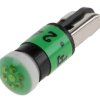 Lampka kontrolna Zielony 24V ac/dc Klin LED średnica 5.46mm długość 17mm