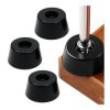 Antypoślizgowe Stopki Gumowe Do Mebli - 22x18x10mm - Czarne 4szt - Stopka Meblowa