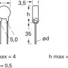 PTC thermistor, 55 Ω, 80 °C, ±25 %, radial, B59990C0080A070