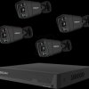 FN 9108 E B4 2T (BLACK) Netzwerk-Videorekorder, Set inkl. 4 Kameras