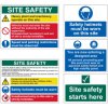 Scan 13974 Construction Site Pack of PVC Safety Signs (5 Pack)