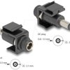84162 Keystone DC 5.5 x 2.1 mm socket > 5.5 x 2.1 mm plug black