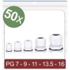 Quadrios 24CA414 Cable gland PG7-PG16 Polyamide White 50 pcs