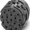 Contact insert, M23, 17 pole, N coding, pin for series M23 PRO, 1554829